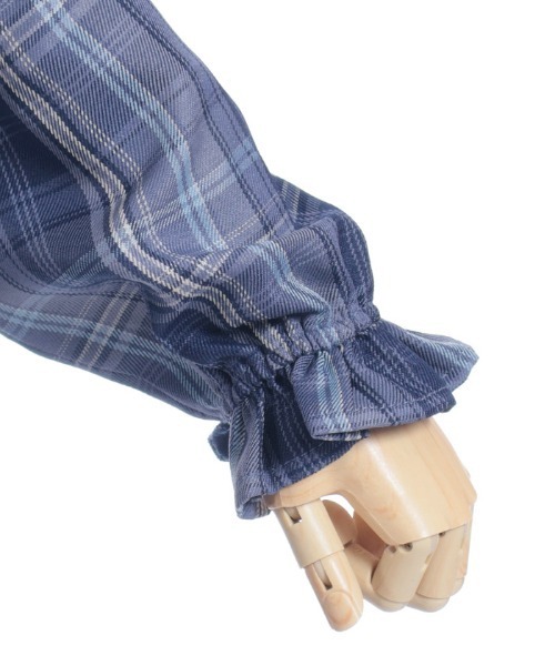 axes femme（アクシーズファム）の「うさぎ襟チェック柄ワンピース（ワンピース・キッズ・ピンク/ブルー・MEDIUM/LARGE/X-LARGE）」の21枚目の写真