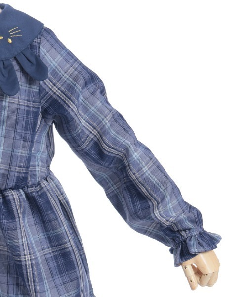 axes femme（アクシーズファム）の「うさぎ襟チェック柄ワンピース（ワンピース・キッズ・ピンク/ブルー・MEDIUM/LARGE/X-LARGE）」の22枚目の写真