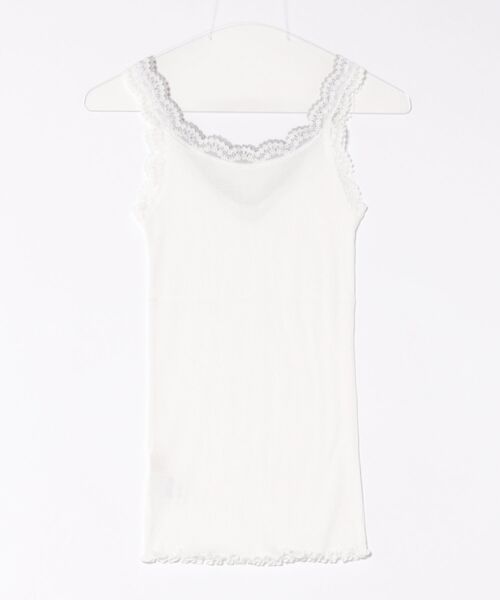 Q(キュー)の「バイカラーテレコタンク(タンクトップ・レディース・アイボリー/ピンク/エメラルド/ブラウン/チャコールグレー/ベージュ/パープル・MEDIUM)」の18枚目の写真