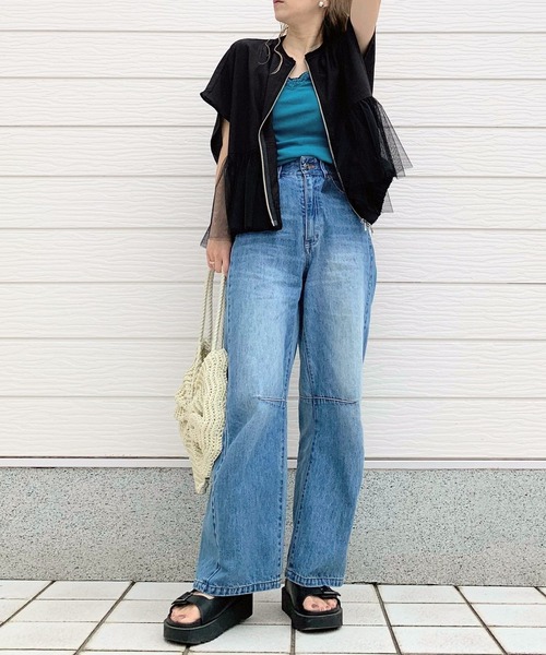 Q(キュー)の「バイカラーテレコタンク(タンクトップ・レディース・アイボリー/ピンク/エメラルド/ブラウン/チャコールグレー/ベージュ/パープル・MEDIUM)」の15枚目の写真