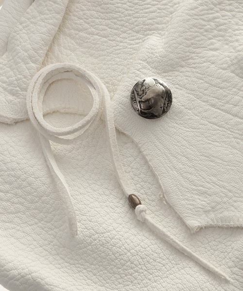 BOW WOW(バウワウ)の「DEER SKIN BAG(ショルダーバッグ・メンズ・ブラウン/ブラック/ホワイト・ONE SIZE)」の9枚目の写真