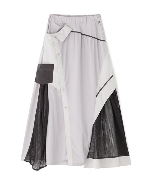 AULA AILA（アウラアイラ）の「AULA AILA/アウラアイラ/別注シャツスカート（スカート・レディース・ブラック/グレー・0）」の18枚目の写真