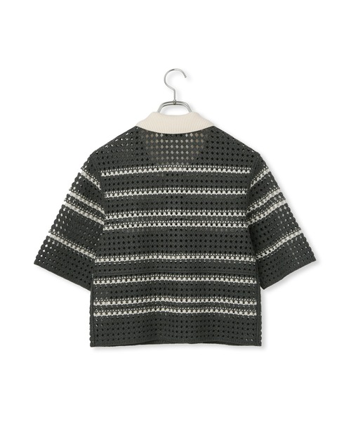 y*y様 【未使用品】ADAM ET ROPÉ FEMME クロシェニットポロ ADAM ET ROPÉ FEMME(アダム エ ロペ ファム) / 【WEB限定