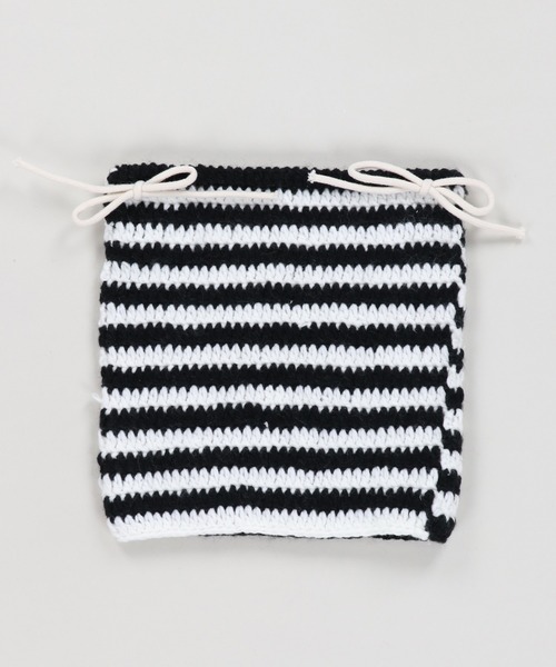 SPINNS（スピンズ）の「猫耳ニット帽/ボーダー2リボン（ニットキャップ/ビーニー・レディース・ホワイト×ブラック/グレー系その他・ONESIZE）」の18枚目の写真