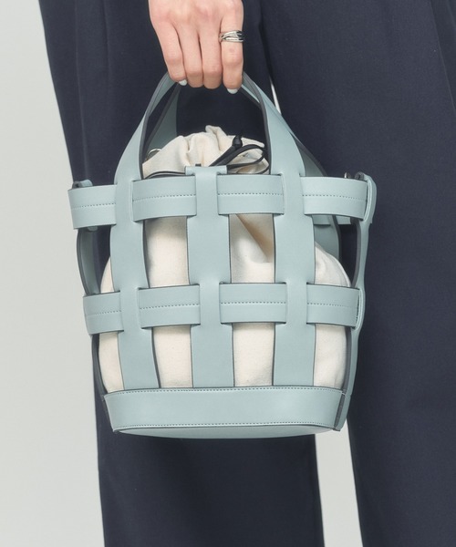 BLUE×PALANG（ブルーパラン）の「WOVEN BASKET BAG（ショルダーバッグ・レディース・ライトブルー/ダークブルー/ネイビー/ロイヤルブルー・FREE）」の13枚目の写真