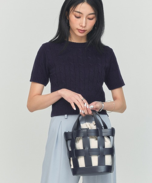 【新品未使用】BLUE×PALANG WOVEN BASKET BAG NAVY WOVEN BASKET BAG（ショルダーバッグ）｜BLUE×PALANG（ブルーパラン