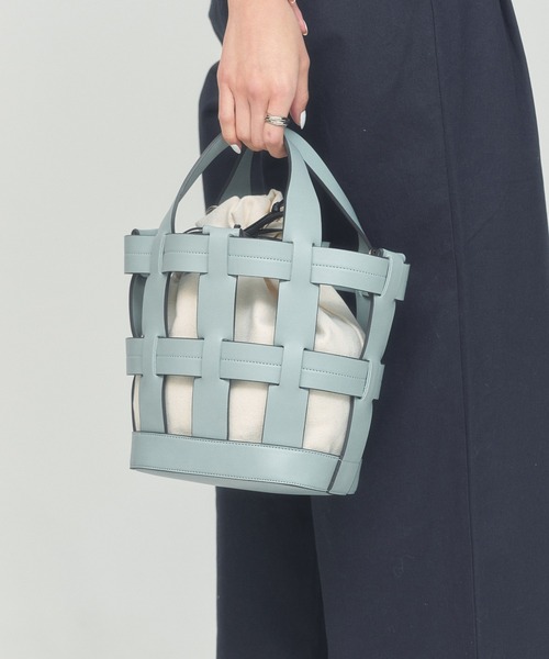 【新品未使用】BLUE×PALANG WOVEN BASKET BAG NAVY WOVEN BASKET BAG（ショルダーバッグ）｜BLUE×PALANG（ブルーパラン