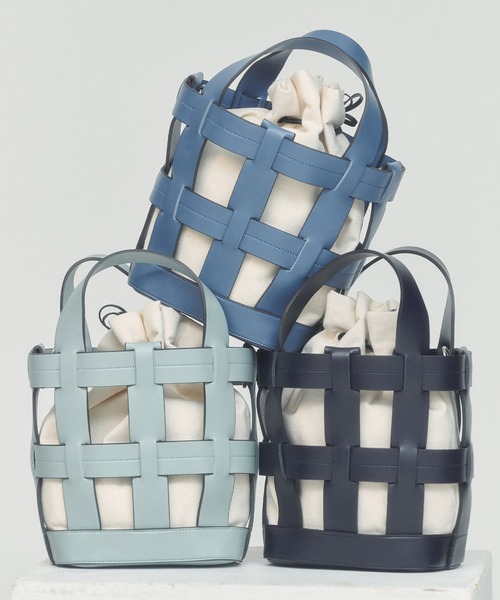 【新品未使用】BLUE×PALANG WOVEN BASKET BAG NAVY WOVEN BASKET BAG（ショルダーバッグ）｜BLUE×PALANG（ブルーパラン