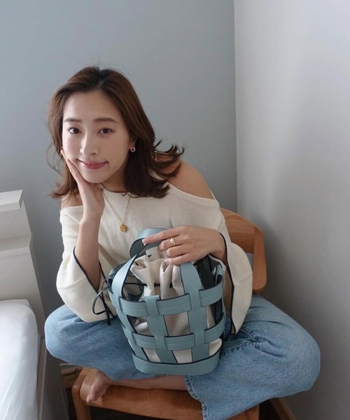WOVEN BASKET BAG（ショルダーバッグ）｜BLUE×PALANG（ブルーパラン