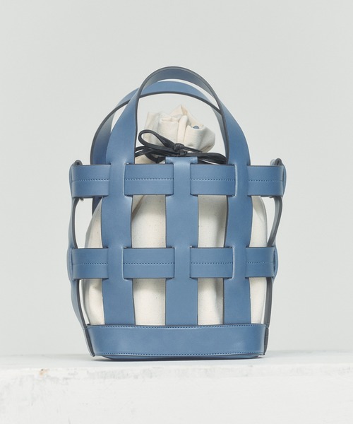 BLUE×PALANG（ブルーパラン）の「WOVEN BASKET BAG（ショルダーバッグ・レディース・ライトブルー/ダークブルー/ネイビー/ロイヤルブルー・FREE）」の12枚目の写真