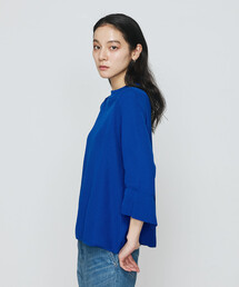 K.T KIYOKO TAKASE | 鹿の子編み袖 フリルプルオーバー(ニット/セーター)