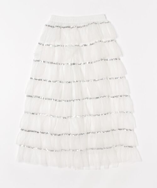 Mayree（メイリー）の「SK　ティアードラメスカート(se)（スカート・レディース・ホワイト/ブラック・FREE）」の4枚目の写真