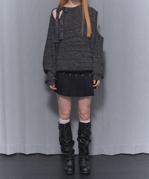 FANCY CLUB（ファンシークラブ）の「FANCY CLUB／プリーツラップスカート（スカート・レディース・ブラック・FREE）」の3枚目の写真