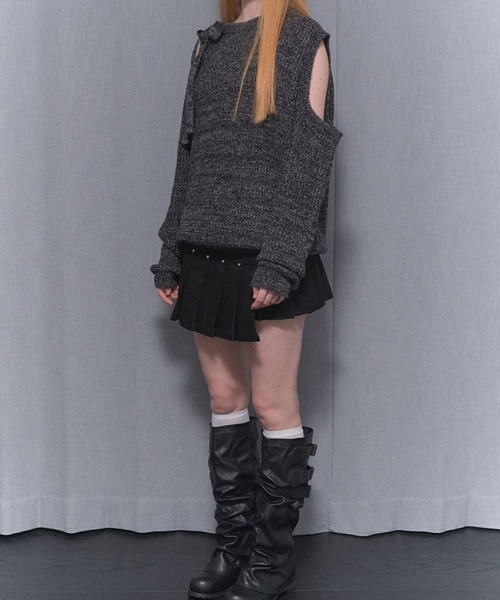 FANCY CLUB（ファンシークラブ）の「FANCY CLUB／プリーツラップスカート（スカート・レディース・ブラック・FREE）」の4枚目の写真