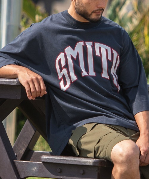 Sunny Smith（サニースミス）の「【SUNNY SMITH】 Heavy Smith School Logo SS Tee（Tシャツ/カットソー・メンズ・オフホワイト/チャコールグレー/レッド・FREE）」の16枚目の写真
