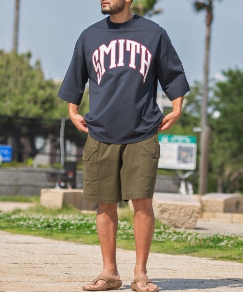 Sunny Smith（サニースミス）の「【SUNNY SMITH】 Heavy Smith School Logo SS Tee（Tシャツ/カットソー・メンズ・オフホワイト/チャコールグレー/レッド・FREE）」の17枚目の写真