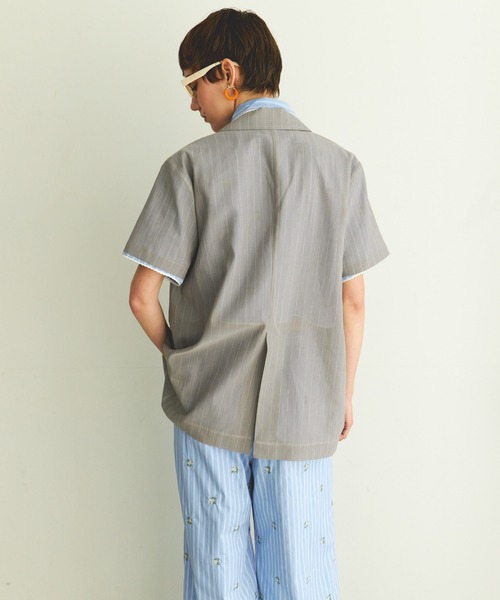 MAISON SPECIAL　ハーフスリーブオーバージャケット Sheer Half Sleeve Jacket/シアーハーフスリーブジャケット