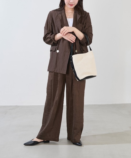 marco masi(マルコマージ)の「【MARCO MASI】ラフィア風ショルダーバケツバッグ-RAFFIA LIKE SHOULDER BAG(ショルダーバッグ・レディース・ベージュ/アイボリー・FREE)」の9枚目の写真