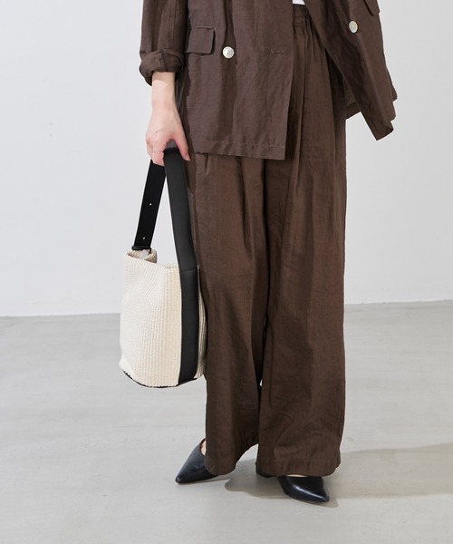 marco masi(マルコマージ)の「【MARCO MASI】ラフィア風ショルダーバケツバッグ-RAFFIA LIKE SHOULDER BAG(ショルダーバッグ・レディース・ベージュ/アイボリー・FREE)」の10枚目の写真