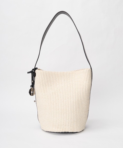 marco masi(マルコマージ)の「【MARCO MASI】ラフィア風ショルダーバケツバッグ-RAFFIA LIKE SHOULDER BAG(ショルダーバッグ・レディース・ベージュ/アイボリー・FREE)」の14枚目の写真