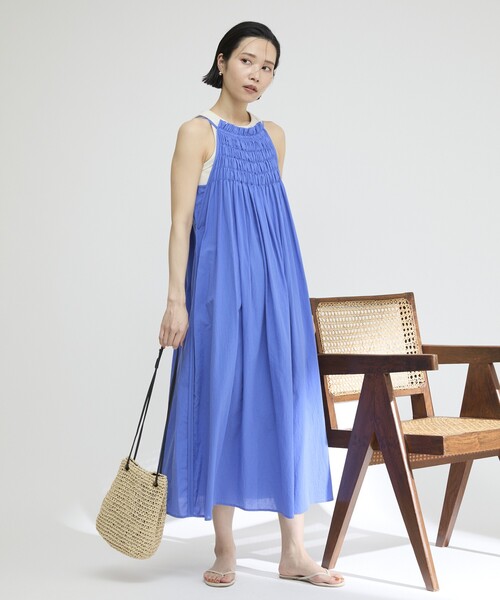 Firsthand(ファーストハンド)の「Firsthand/ファーストハンド ランニングスティッチングキャミワンピース / コットンボイルワンピース(ワンピース・レディース・ブルーグリーン/ブラック/ブルー・FREE)」の11枚目の写真