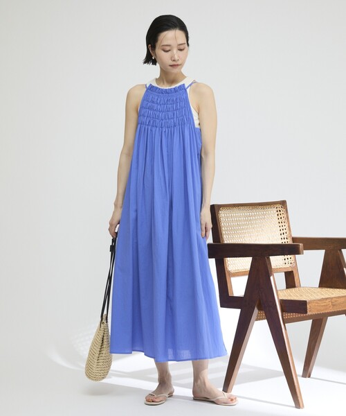 Firsthand(ファーストハンド)の「Firsthand/ファーストハンド ランニングスティッチングキャミワンピース / コットンボイルワンピース(ワンピース・レディース・ブルーグリーン/ブラック/ブルー・FREE)」の12枚目の写真