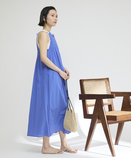 Firsthand(ファーストハンド)の「Firsthand/ファーストハンド ランニングスティッチングキャミワンピース / コットンボイルワンピース(ワンピース・レディース・ブルーグリーン/ブラック/ブルー・FREE)」の15枚目の写真