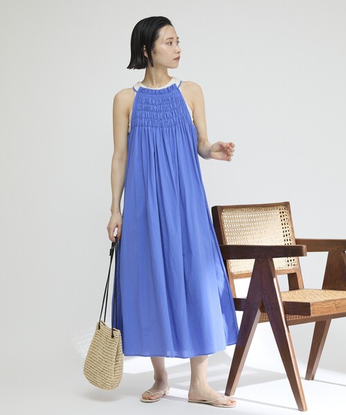 Firsthand(ファーストハンド)の「Firsthand/ファーストハンド ランニングスティッチングキャミワンピース / コットンボイルワンピース(ワンピース・レディース・ブルーグリーン/ブラック/ブルー・FREE)」の16枚目の写真