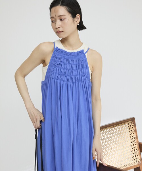 Firsthand(ファーストハンド)の「Firsthand/ファーストハンド ランニングスティッチングキャミワンピース / コットンボイルワンピース(ワンピース・レディース・ブルーグリーン/ブラック/ブルー・FREE)」の18枚目の写真
