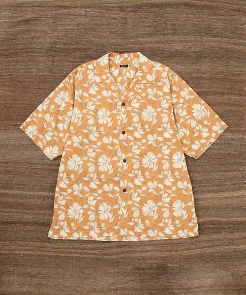 ADAM ET ROPE'（アダムエロペ）の「【WILD LIFE TAILOR】アソート ハワイアン オープンカラー シャツ（シャツ/ブラウス・メンズ・ブルー系その他/オフホワイト/イエロー系その他/ブラック系その他2・L/M）」の2枚目の写真