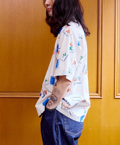 ADAM ET ROPE'（アダムエロペ）の「【WILD LIFE TAILOR】アソート ハワイアン オープンカラー シャツ（シャツ/ブラウス・メンズ・ブルー系その他/オフホワイト/イエロー系その他/ブラック系その他2・L/M）」の11枚目の写真