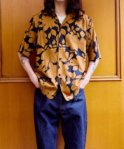 アダムエロペ アロハシャツ　柄シャツ Amazon.co.jp: [アダムエロペ] BLACK&WHITE》ボックスシルエット