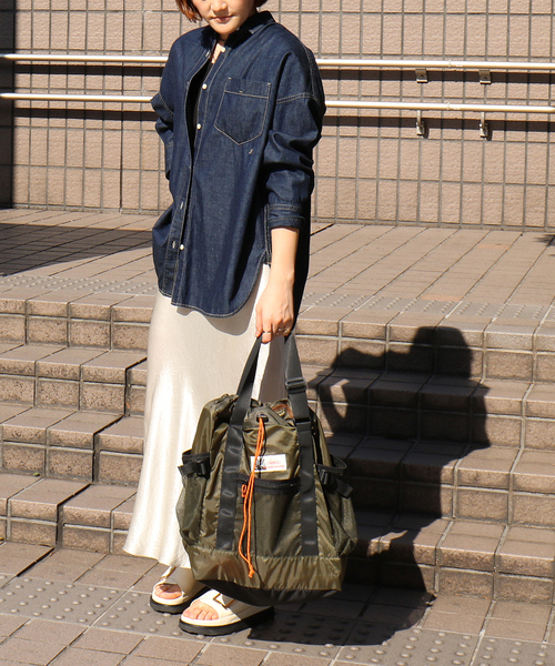 Caribou（カリブー）の「追加7【CARIBOU MOUNTAINEERING】ライトウェイトパックトート / バックパック / トートバッグ / 2WAY【WEB限定】（トートバッグ・レディース・カーキ/ブラック/ベージュ・フリー）」の9枚目の写真