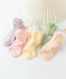 mosox（モソックス）の「[MOSOX]パステルカラーのフリルキッズソックス6足セット（ソックス/靴下）」