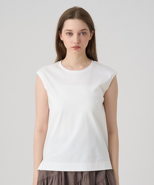 ANAYI（アナイ）の「コットンスムースフレンチプルオーバー（Tシャツ/カットソー・レディース・オフホワイト/ブラック/ブルー・38/36）」の4枚目の写真