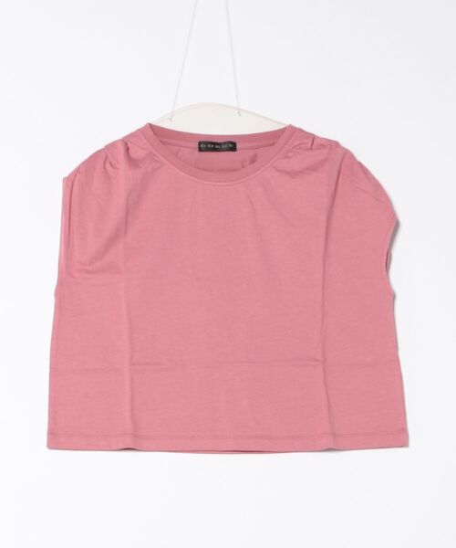 GORGE（ゴージ）の「《タックショルダー×コンパクト丈》レディース フレンチスリーブTシャツ シンプル 春夏秋（Tシャツ/カットソー・レディース・オフホワイト/ピンク/ブルー/チャコール・F）」の14枚目の写真