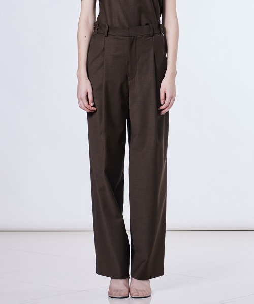 Sov.(ソブ)の「GREEN WOOLスラックス(スラックス・レディース・ネイビー/ブラウン・36/38)」の2枚目の写真