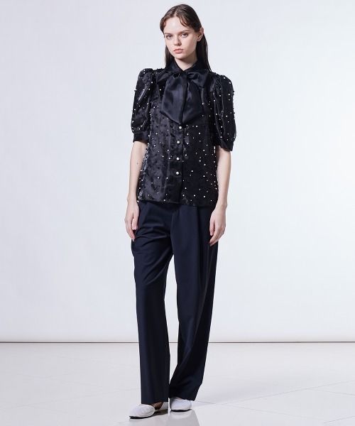 Sov.(ソブ)の「GREEN WOOLスラックス(スラックス・レディース・ネイビー/ブラウン・36/38)」の5枚目の写真