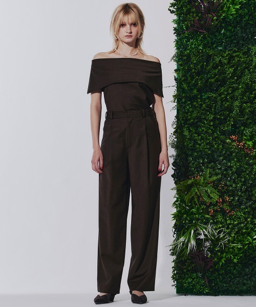 Sov.(ソブ)の「GREEN WOOLスラックス(スラックス・レディース・ネイビー/ブラウン・36/38)」の6枚目の写真