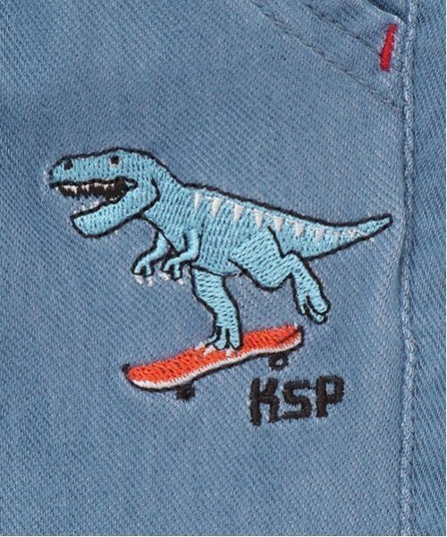 kladskap（クレードスコープ）の「スケボーザウルス6分丈パンツ（その他パンツ・キッズ・サックスブルー/ライトカーキ・90cm/100cm/110cm/120cm/130cm）」の7枚目の写真