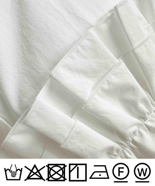 DIARIUM（ディアリウム）の「【日本製】裾フリルノースリーブブラウス（シャツ/ブラウス・レディース・オフホワイト/オレンジ・M）」の19枚目の写真