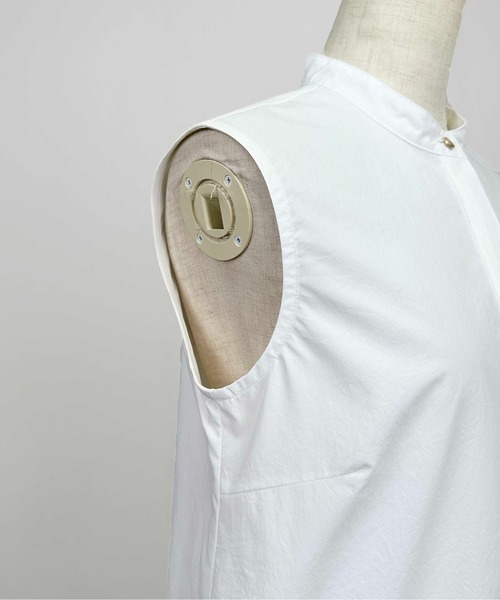 DIARIUM（ディアリウム）の「【日本製】裾フリルノースリーブブラウス（シャツ/ブラウス・レディース・オフホワイト/オレンジ・M）」の17枚目の写真