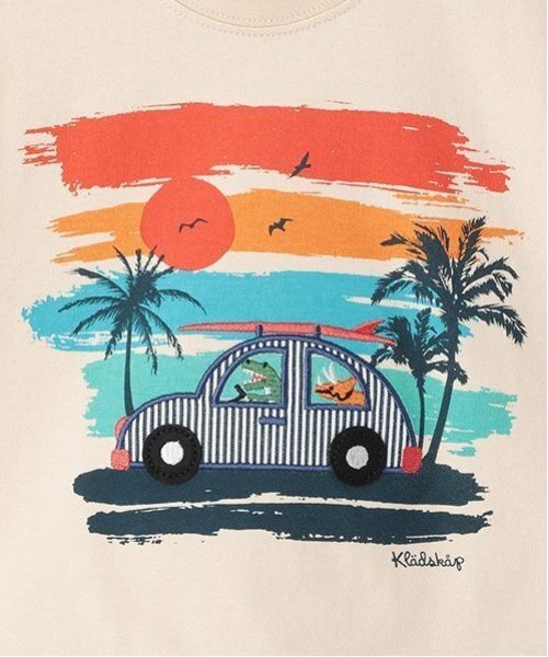 kladskap（クレードスコープ）の「サンセットカー半袖Tシャツ（Tシャツ/カットソー・キッズ・ベージュ/サックスブルー・90cm/100cm/110cm/120cm/130cm/80ｃｍ）」の7枚目の写真