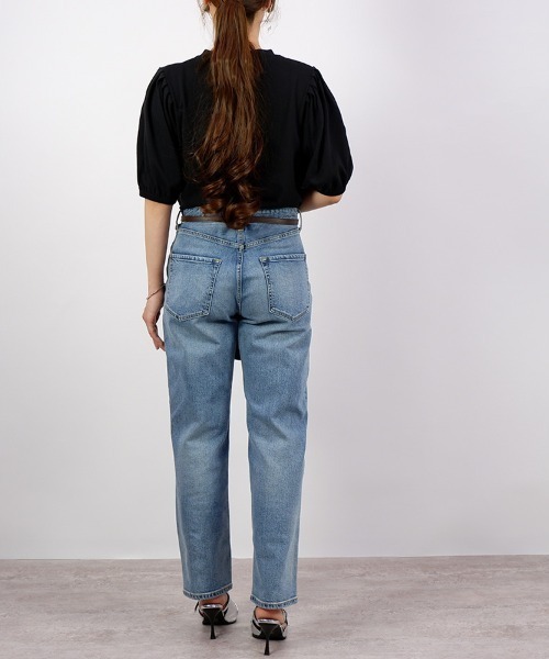 CLOTHY（クロシィ）の「【ぽわん袖×プチハイネック☆】ボリューム袖プチハイTシャツ（Tシャツ/カットソー・レディース・その他/ブラック/オフホワイト/モカ・LARGE/MEDIUM）」の18枚目の写真