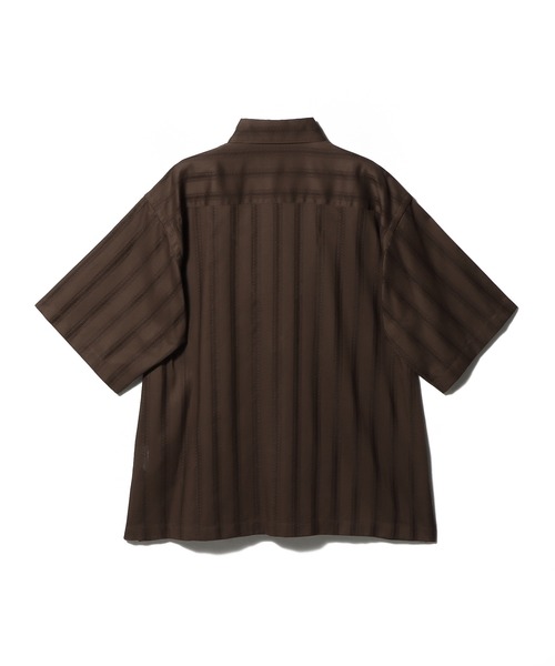 ESTNATION（エストネーション）の「ESTNATION / カラミハーフスリーブシャツ（シャツ/ブラウス・メンズ・ブラック/ブラウン/オフホワイト・MEDIUM/SMALL/LARGE）」の9枚目の写真