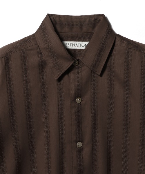 ESTNATION（エストネーション）の「ESTNATION / カラミハーフスリーブシャツ（シャツ/ブラウス・メンズ・ブラック/ブラウン/オフホワイト・MEDIUM/SMALL/LARGE）」の10枚目の写真