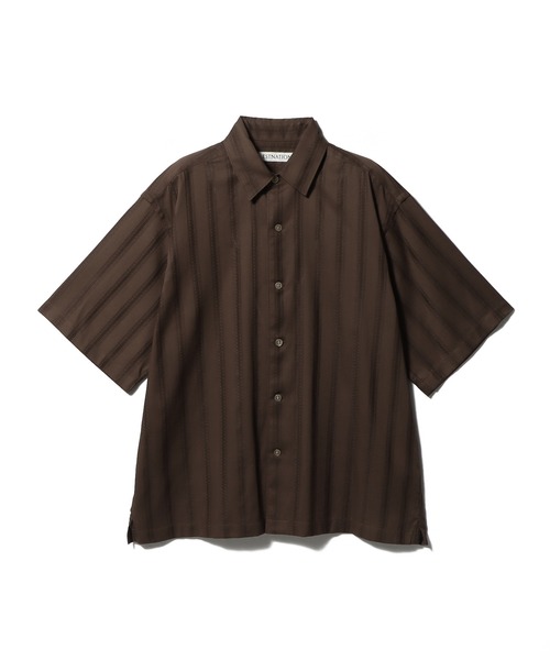 ESTNATION（エストネーション）の「ESTNATION / カラミハーフスリーブシャツ（シャツ/ブラウス・メンズ・ブラック/ブラウン/オフホワイト・MEDIUM/SMALL/LARGE）」の8枚目の写真