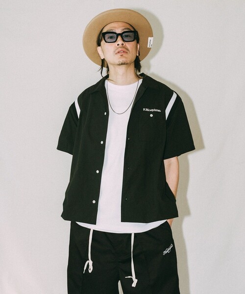 NineMicrophones(ナインマイクロフォンズ)の「BOWLING SHIRT(シャツ/ブラウス・メンズ・バーガンディー/ブラック・LARGE/MEDIUM/X-LARGE)」の6枚目の写真