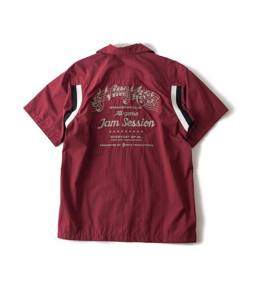NineMicrophones(ナインマイクロフォンズ)の「BOWLING SHIRT(シャツ/ブラウス・メンズ・バーガンディー/ブラック・LARGE/MEDIUM/X-LARGE)」の9枚目の写真