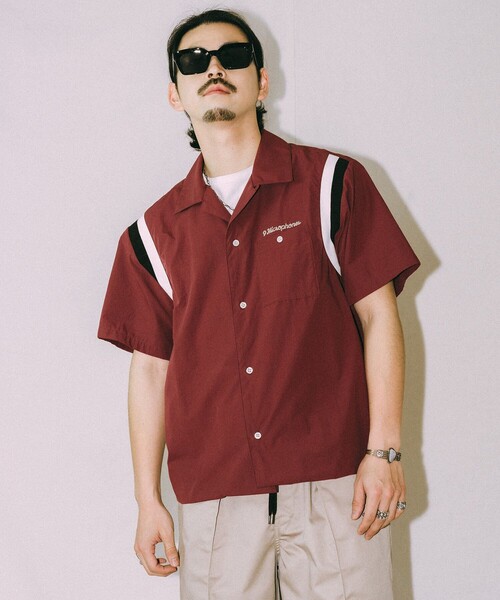 NineMicrophones(ナインマイクロフォンズ)の「BOWLING SHIRT(シャツ/ブラウス・メンズ・バーガンディー/ブラック・LARGE/MEDIUM/X-LARGE)」の10枚目の写真